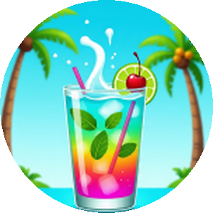 Colourful mocktail