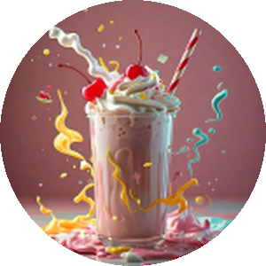 Milkshake with cream and cherry